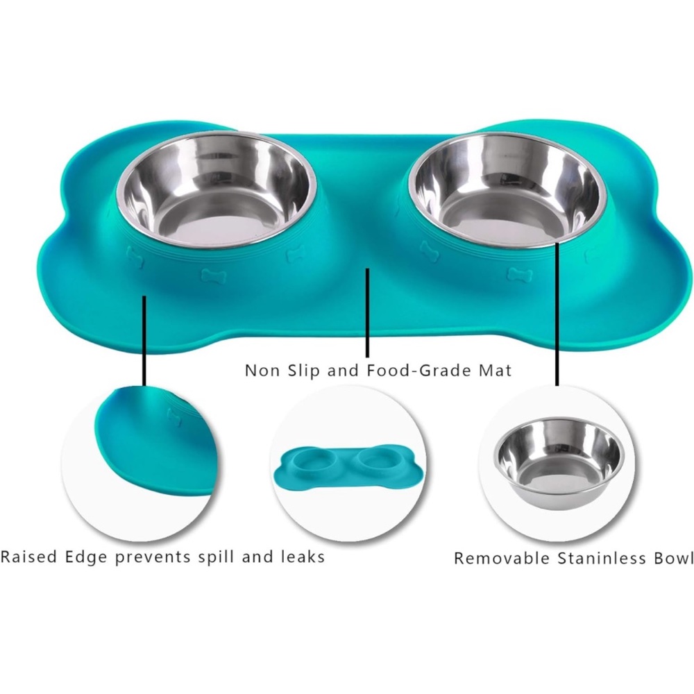 Hulbulk 2 Pet dog bowls